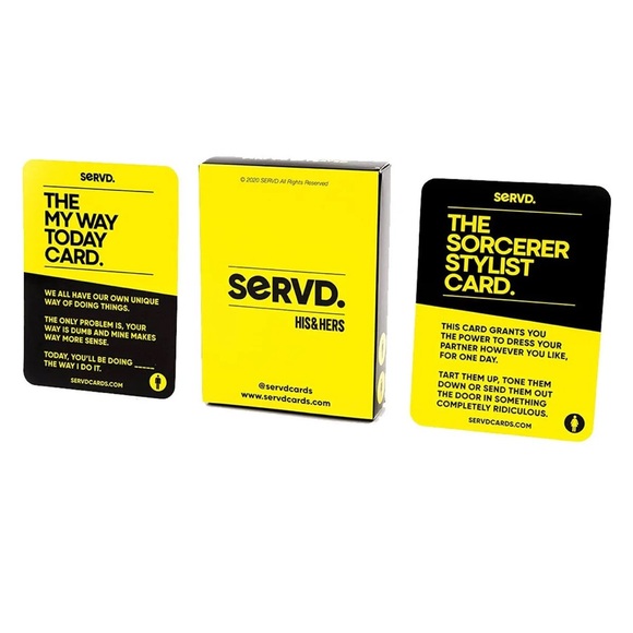 SERVD. HIS & HERS. The Hilarious Real-life Card Game. - Picture 6 of 10